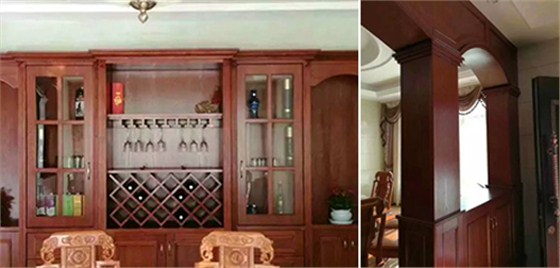 數(shù)碼彩臨安別墅全屋原木白坯私人定制涂裝展示圖