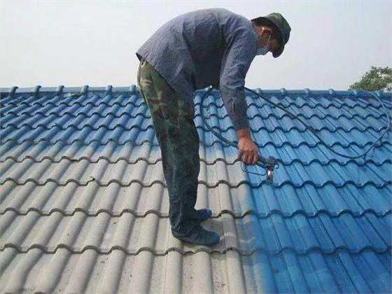 湖南瀏陽屋頂水泥瓦翻新 直接噴水性外墻涂料