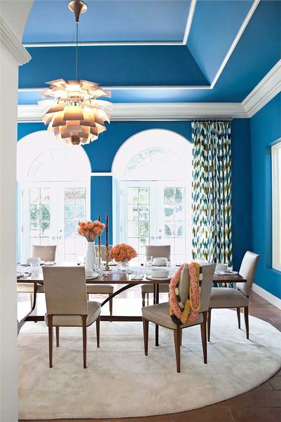 藍(lán)色墻漆帶來不一樣的視覺感受~