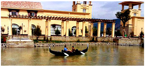 甘肅定西岷縣外墻仿石漆別墅群，筑造&ldquo;東方威尼斯水城&rdquo;